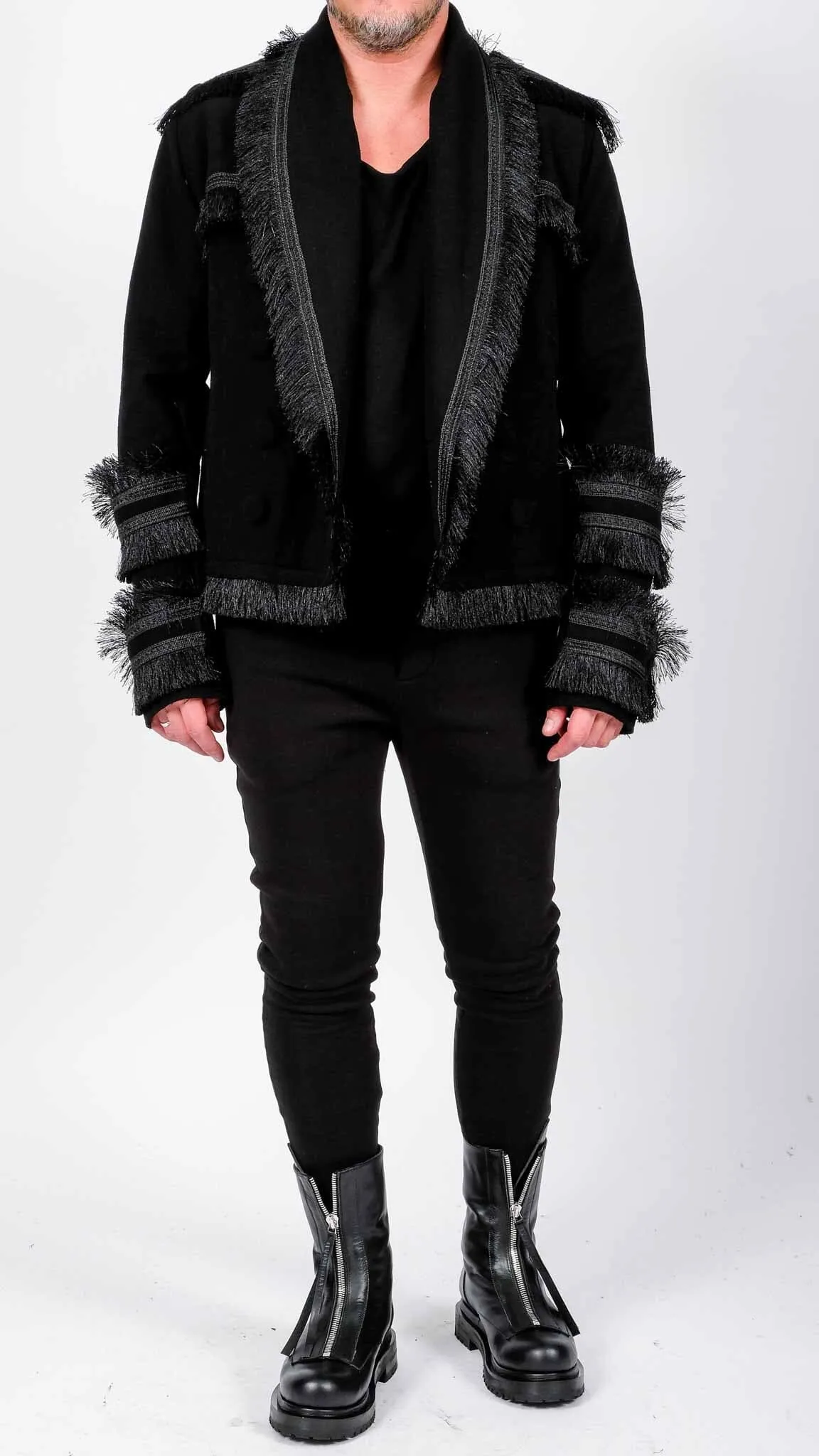 Short Coat with Fringes
