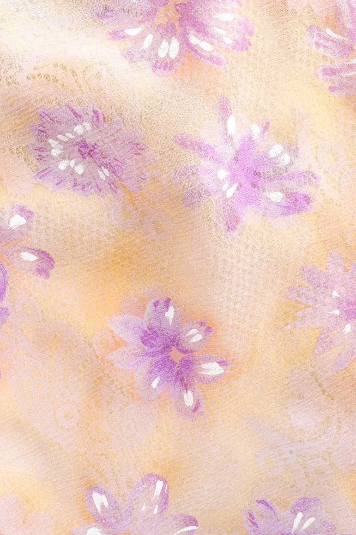 Silk Daisy Asymmetrical Skirt