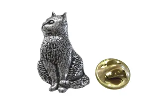 Sitting Cat Lapel Pin