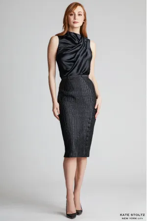 Size 2 Snakeskin Jacquard Pencil Skirt