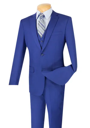 Slim Fit 3 Piece 2 Button Suit Twilight Blue SV2900