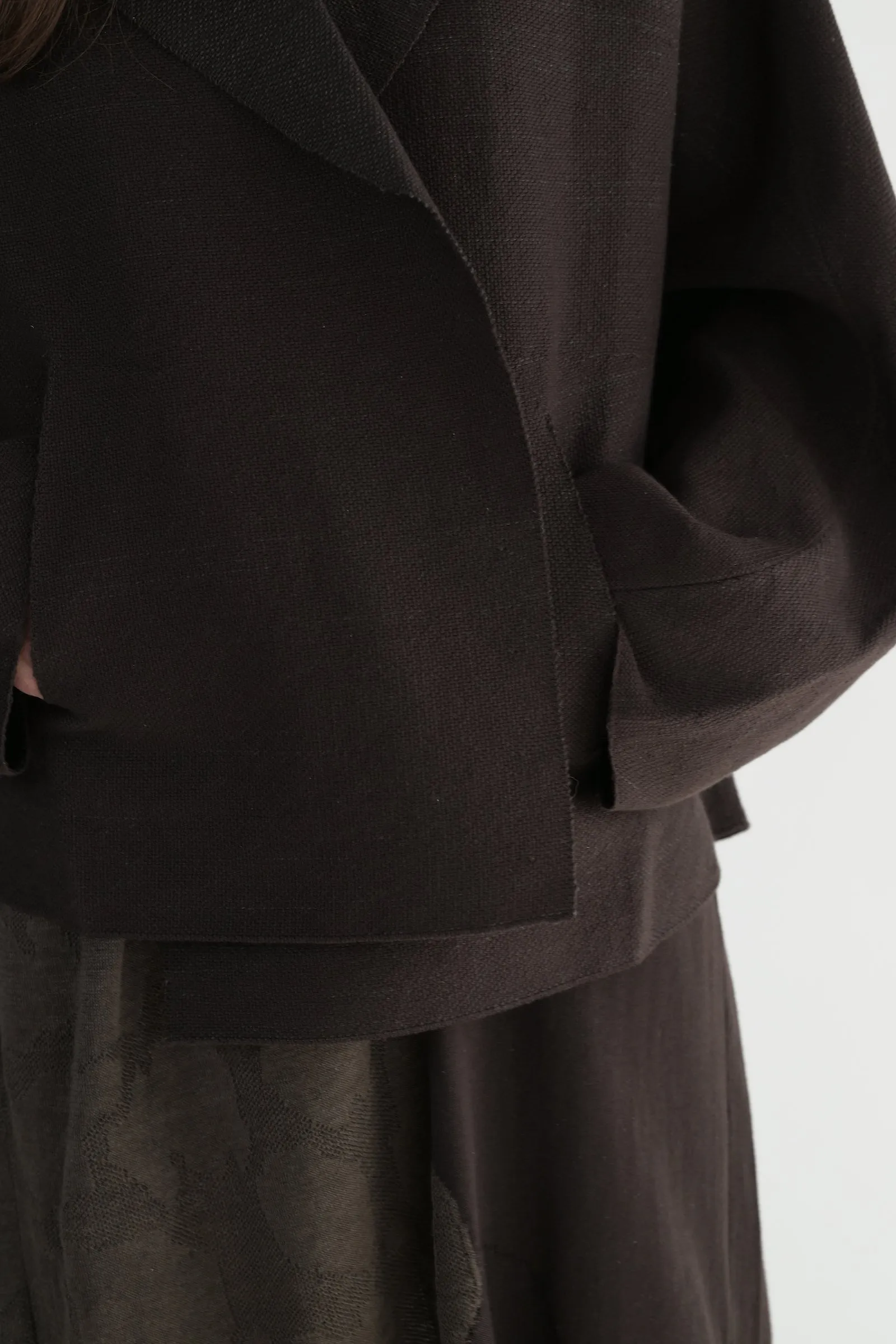Smooth Sheet Jacket in Coffee