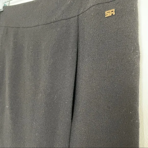 Sonia Rykiel Paris Black Wool Pencil Skirt 10