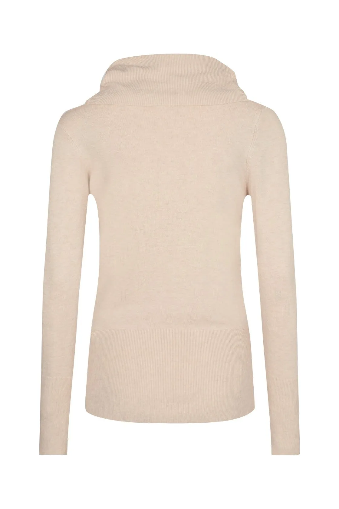 SoyaConcept - Dollie 305 - Turtleneck Pullover - Cream Melange and Blush Melange - 32994