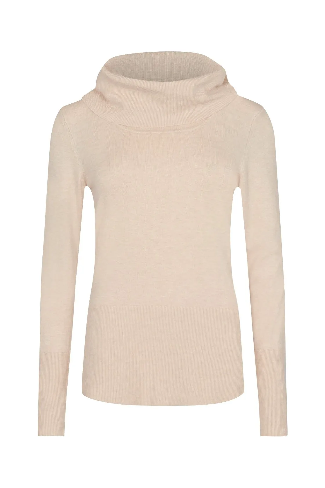 SoyaConcept - Dollie 305 - Turtleneck Pullover - Cream Melange and Blush Melange - 32994