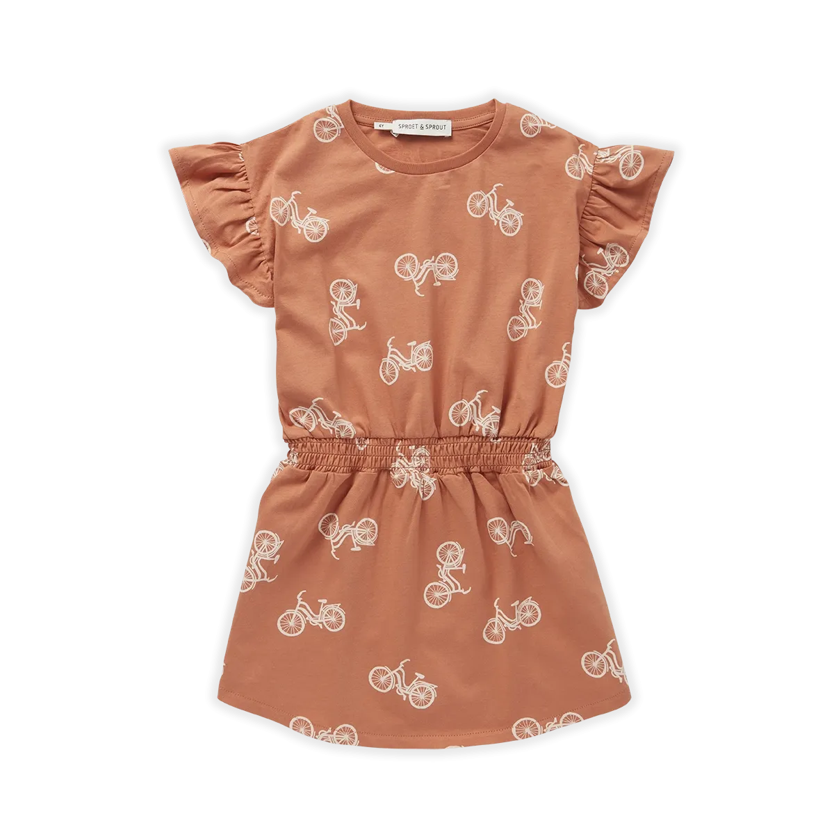 Sproet & Sprout Bicycle Print Ruffle Dress