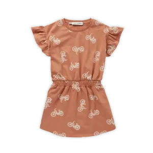 Sproet & Sprout Bicycle Print Ruffle Dress