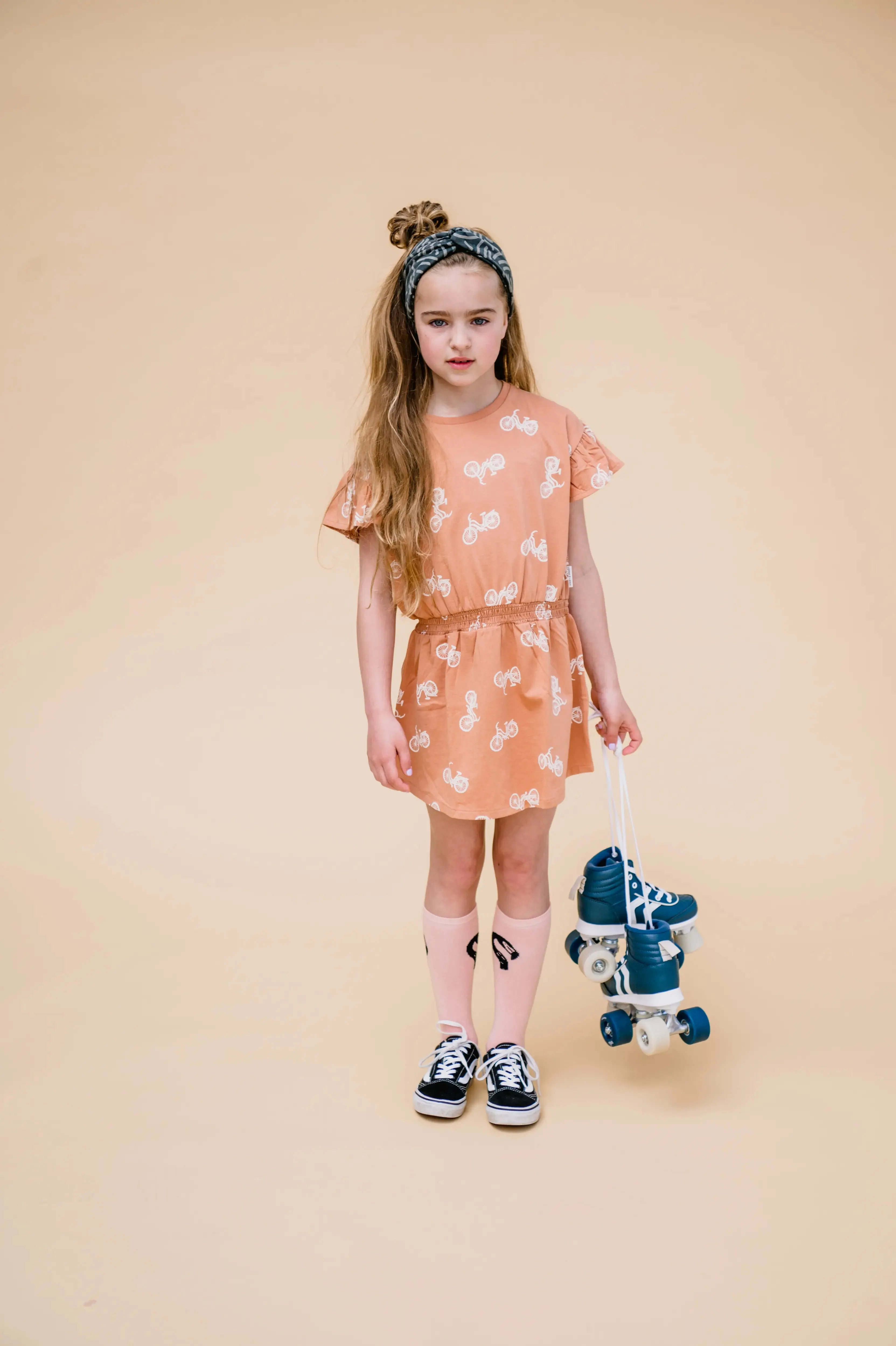 Sproet & Sprout Bicycle Print Ruffle Dress
