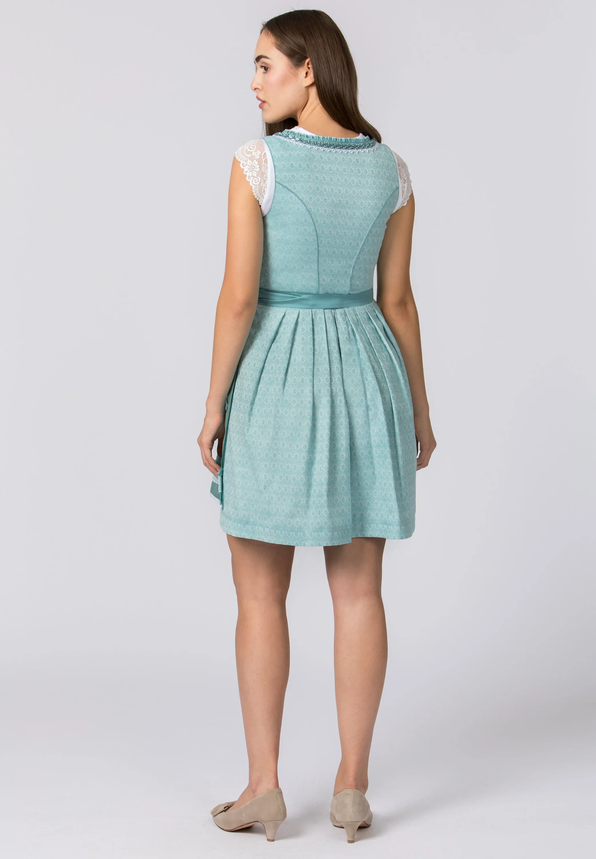 Stockerpoint Mini Dirndl 2pcs. 55cm "Lilly" turquoise