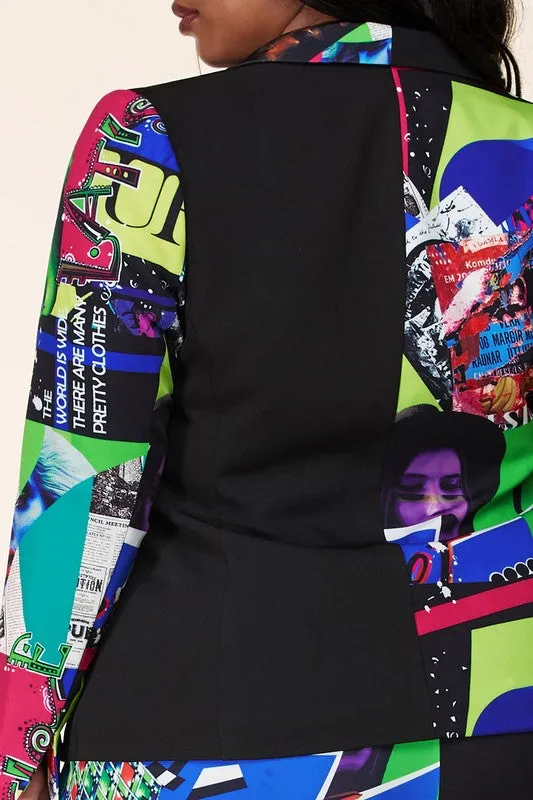 STOP THE PRESS SUIT (CURVY)