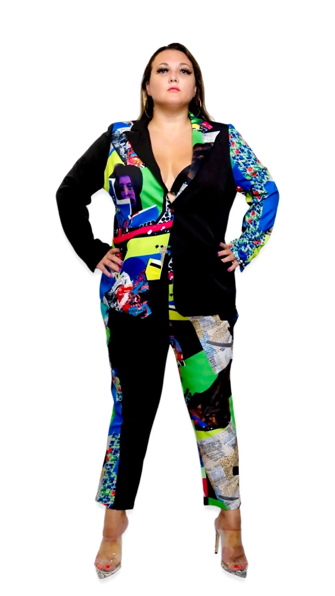 STOP THE PRESS SUIT (CURVY)
