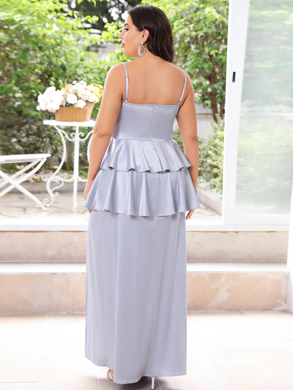 Strappy Sleeveless Rickrack Maxi Bodycon Dress HB02010