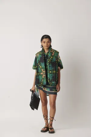 Summer Jacket Silk Structured Kantha Quilting-Kaleidoscope-Fashion Edit-Yc14Kl-03 Yc14Kl-03-Yavi
