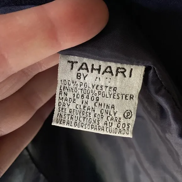 Tahari Arthur Levine Blazer Violet Snap Front Suit Jacket Lined Career M