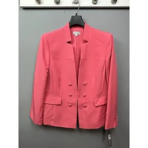 Tahari Blazer Women Size 18 Rouge Red Coral Button front Suit Jacket New