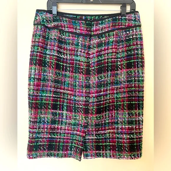 Talbots Petite Multicolored Wool Tweed Pencil Skirt Size 12P NWT