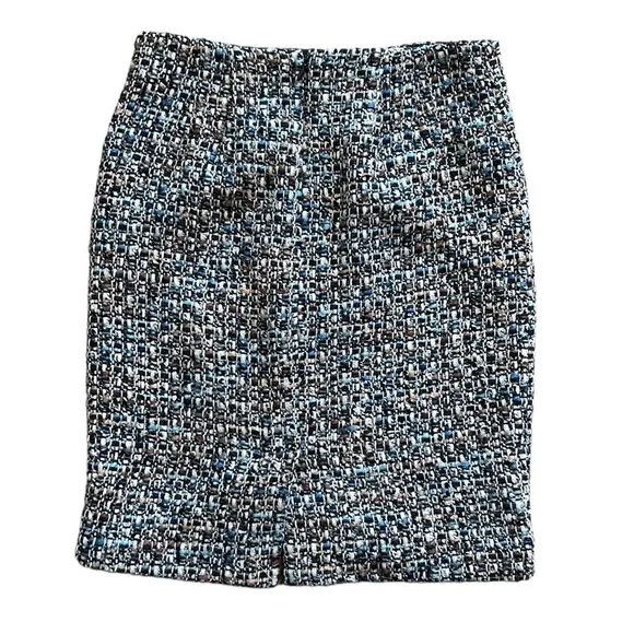 Talbots Tweed Multicolored Pencil Skirt Sz 2P NWT