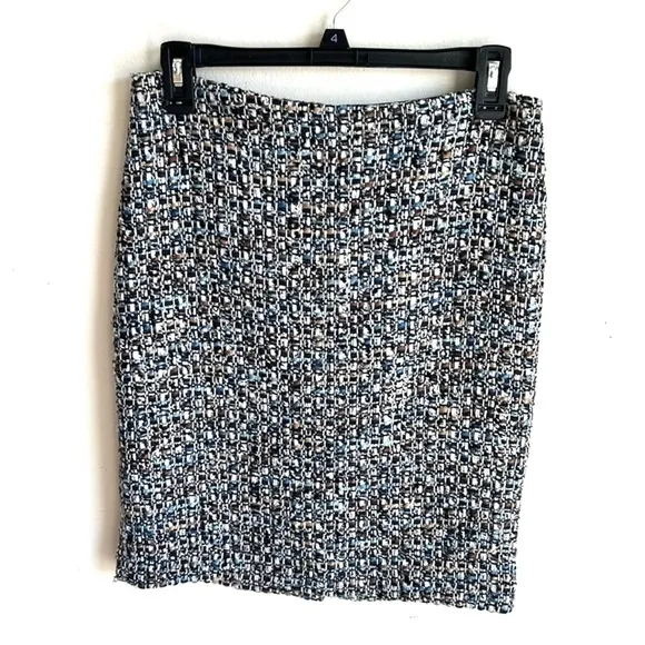Talbots Tweed Multicolored Pencil Skirt Sz 2P NWT