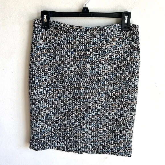 Talbots Tweed Multicolored Pencil Skirt Sz 2P NWT