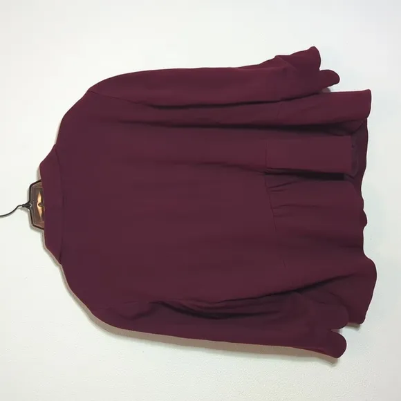 Talbots Womens Blazer Suit Jacket Maroon Wine Peplum Quiet Luxury Plus Size 22W