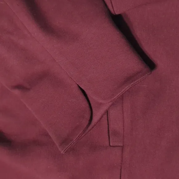 Talbots Womens Blazer Suit Jacket Maroon Wine Peplum Quiet Luxury Plus Size 22W