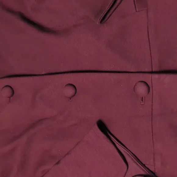 Talbots Womens Blazer Suit Jacket Maroon Wine Peplum Quiet Luxury Plus Size 22W