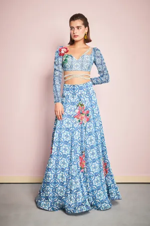 The Cerulean  Lehenga
