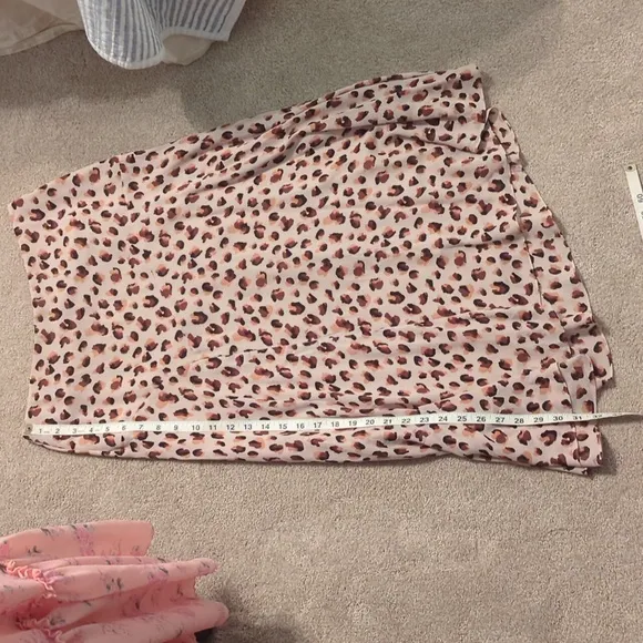 Theory Silk Asymmetrical Leopard Skirt