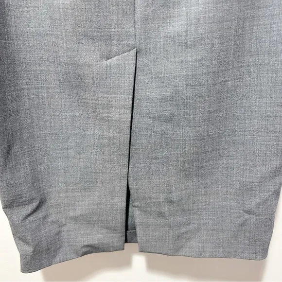 Theory Wool Blend Pencil Skirt Size 2 Light Gray Classic Workwear