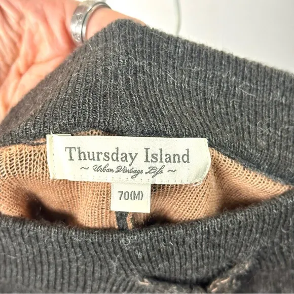 Thursday Island Wool Alpaca Blend Asymmetrical Knit Skirt Size Medium