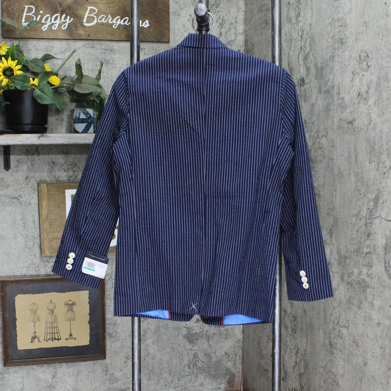 Tommy Hilfiger Boys Blazer Suit Jacket Flag Blue 16