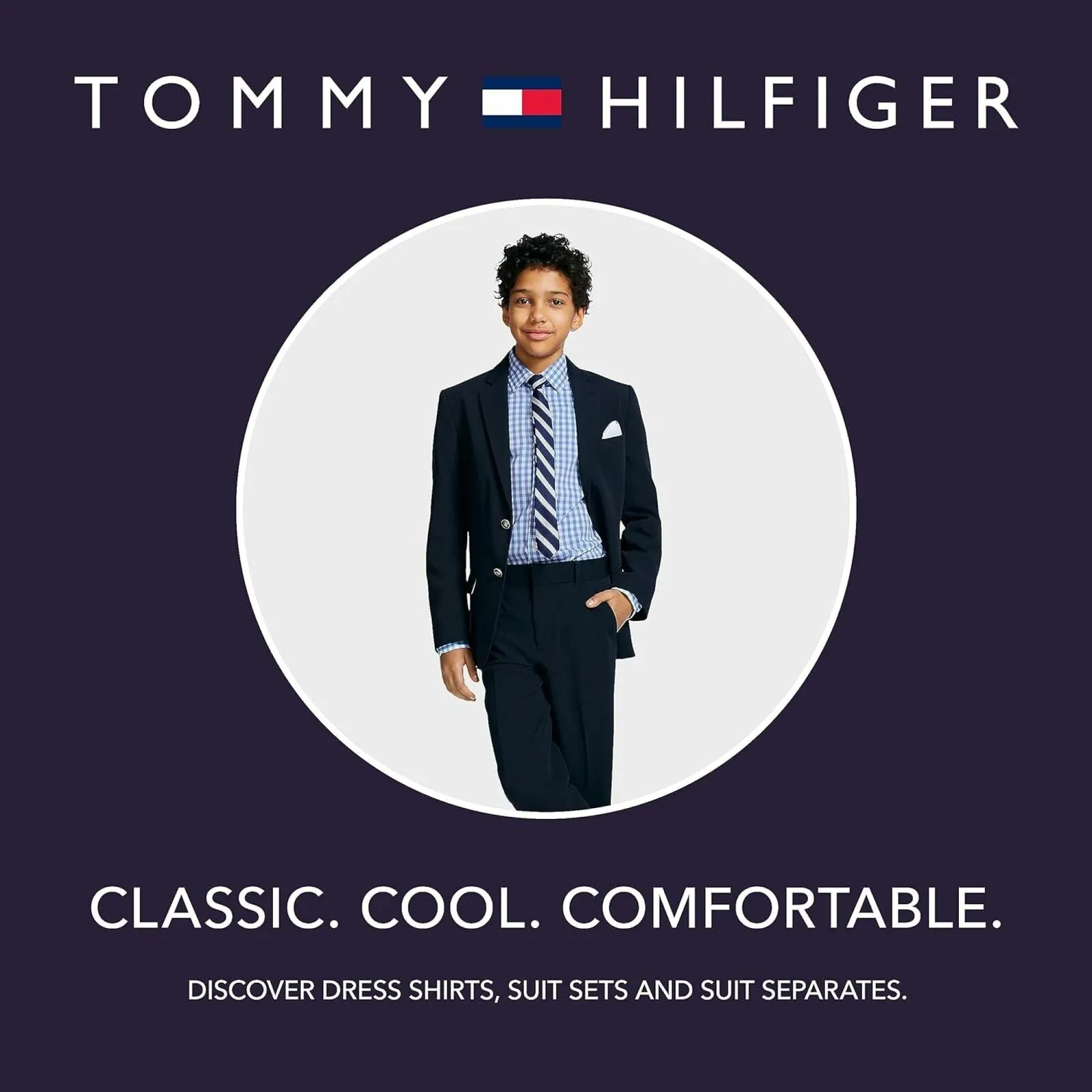 Tommy Hilfiger Boys Blazer Suit Jacket Flag Blue 16