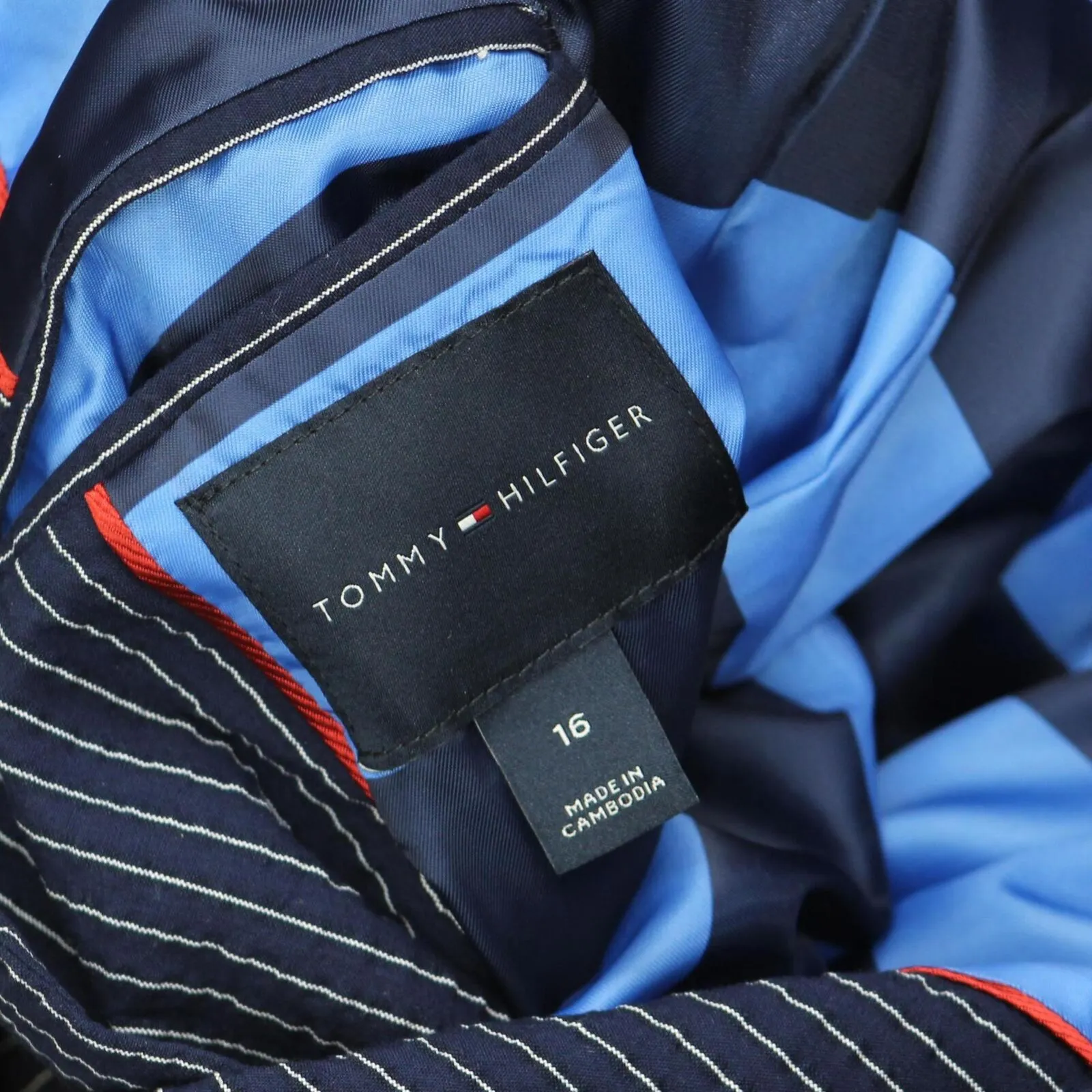 Tommy Hilfiger Boys Blazer Suit Jacket Flag Blue 16