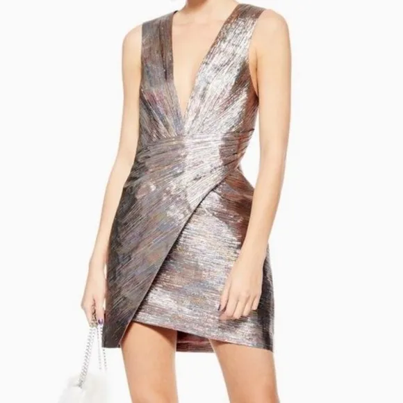 TOPSHOP Rainbow Metallic Cocktail dress NWT