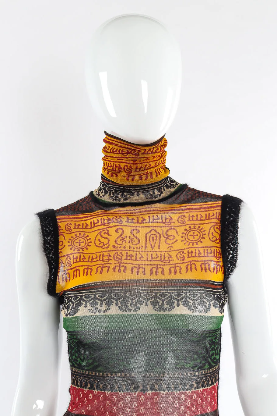 Tribal Mesh and Knit Tank