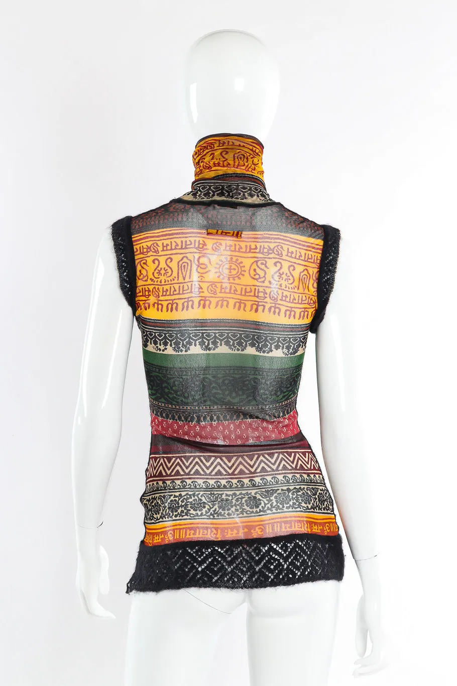 Tribal Mesh and Knit Tank