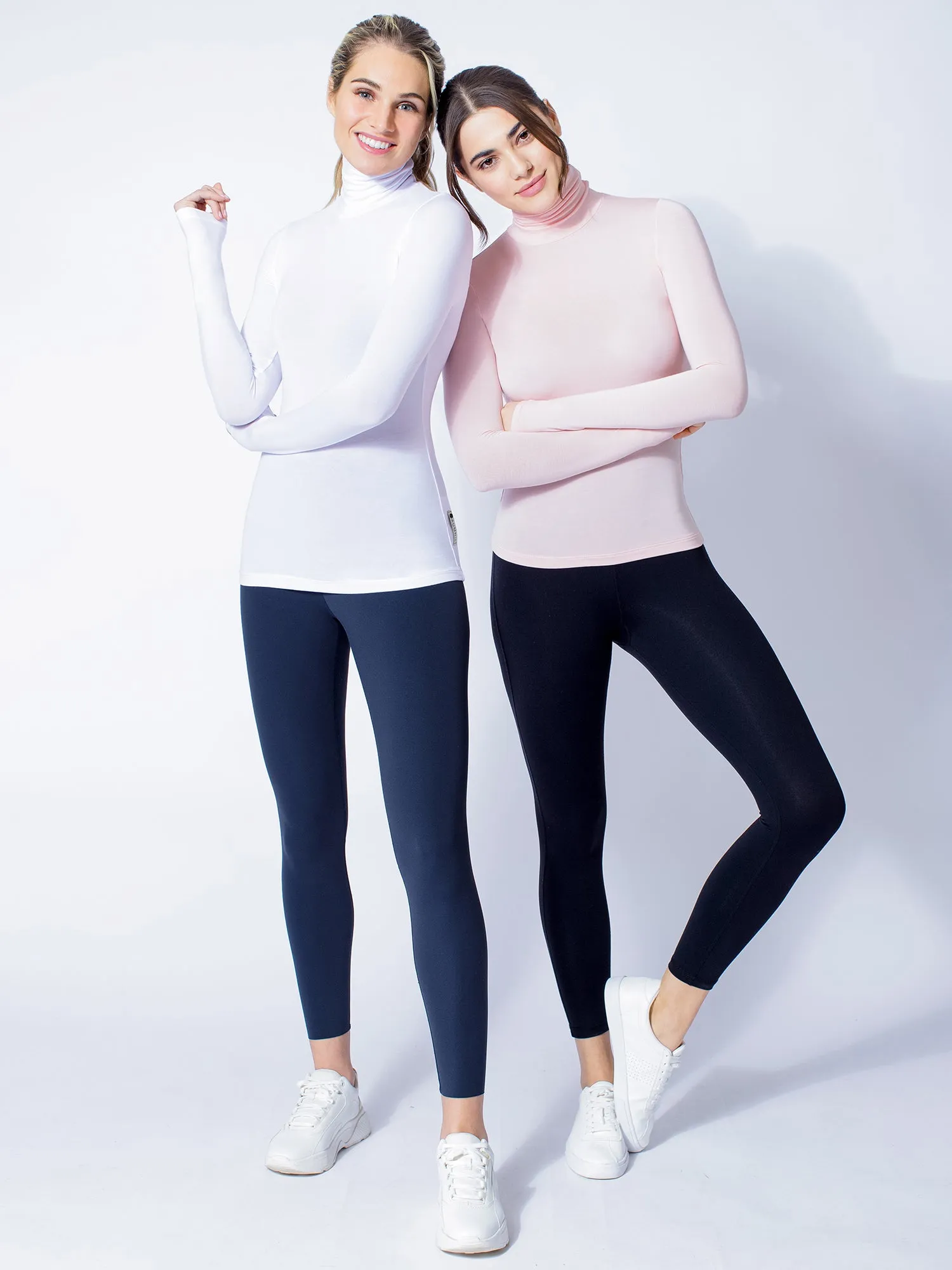 TURTLENECK TOP, WHITE
