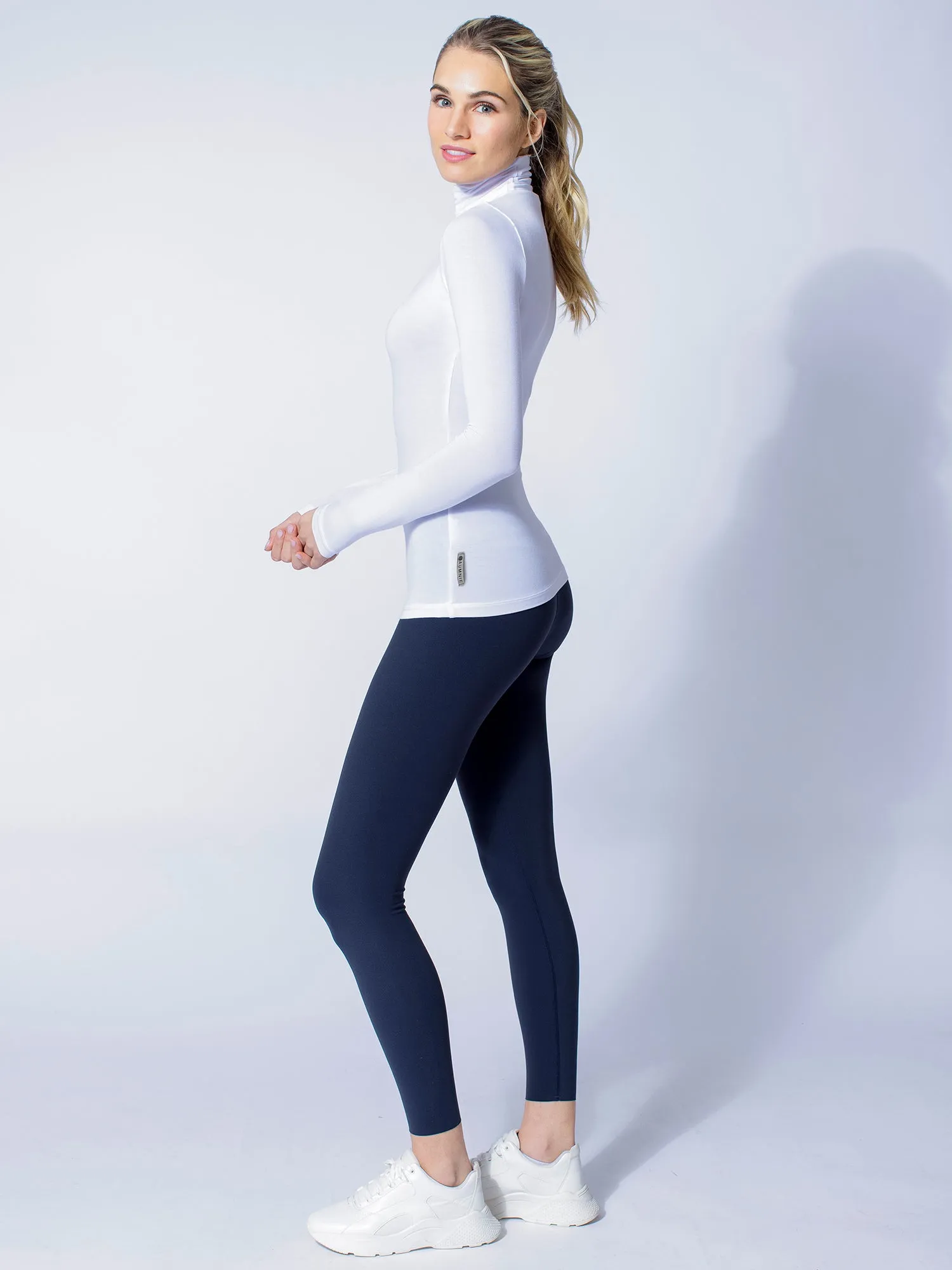 TURTLENECK TOP, WHITE