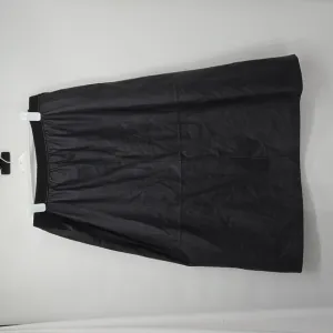 Via Accenti Black Leather Pencil Skirt Elastic Waistband Fully Lined Plus SZ 24