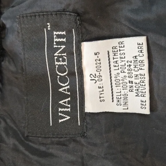 Via Accenti Black Leather Pencil Skirt Elastic Waistband Fully Lined Plus SZ 24