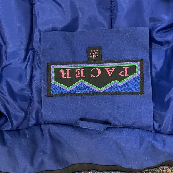 Vintage 80s/90s CER Jacket – Bold Royal Blue with Paisley Trim