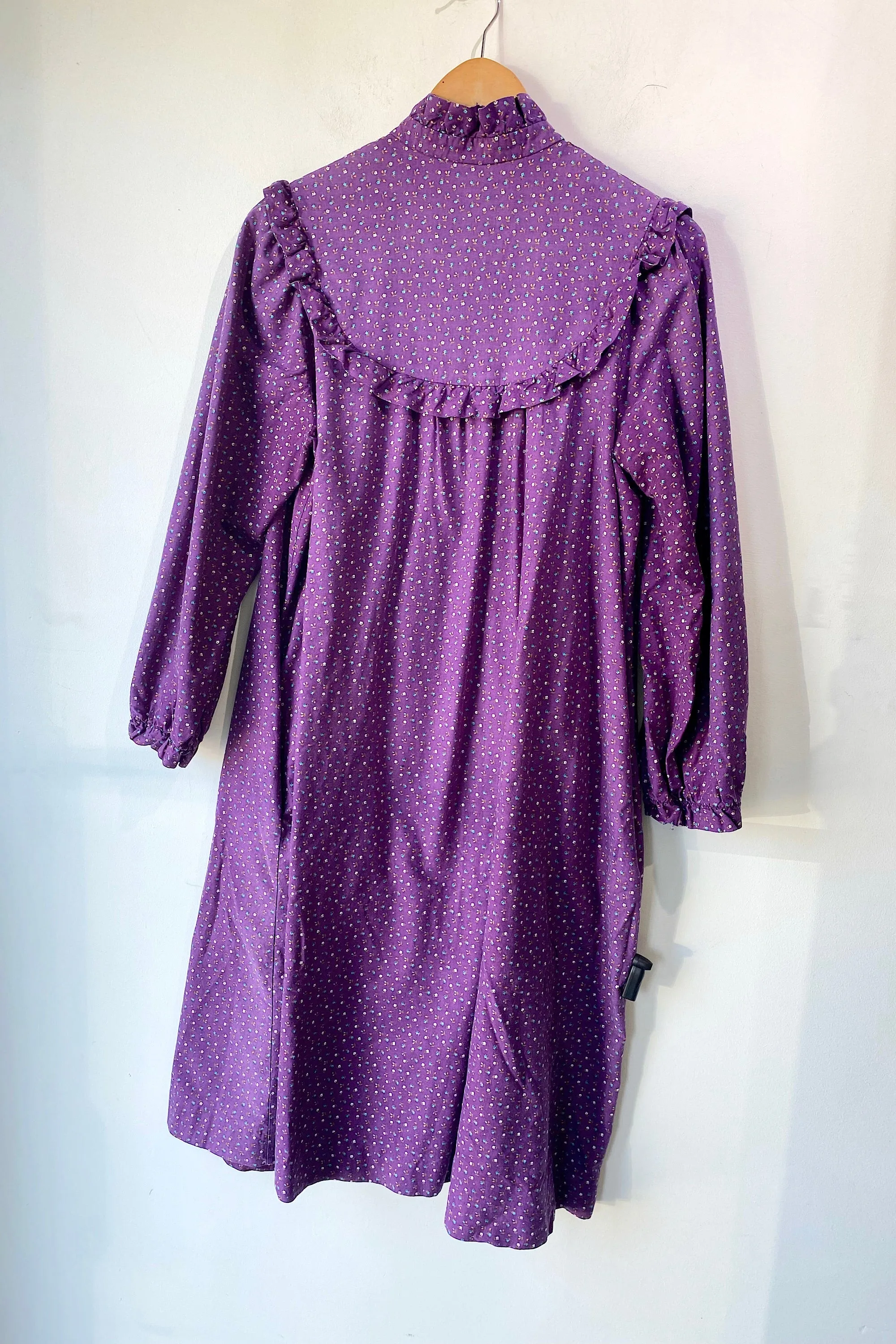 Vintage Aldens Fashions Purple Floral Prairie Dress