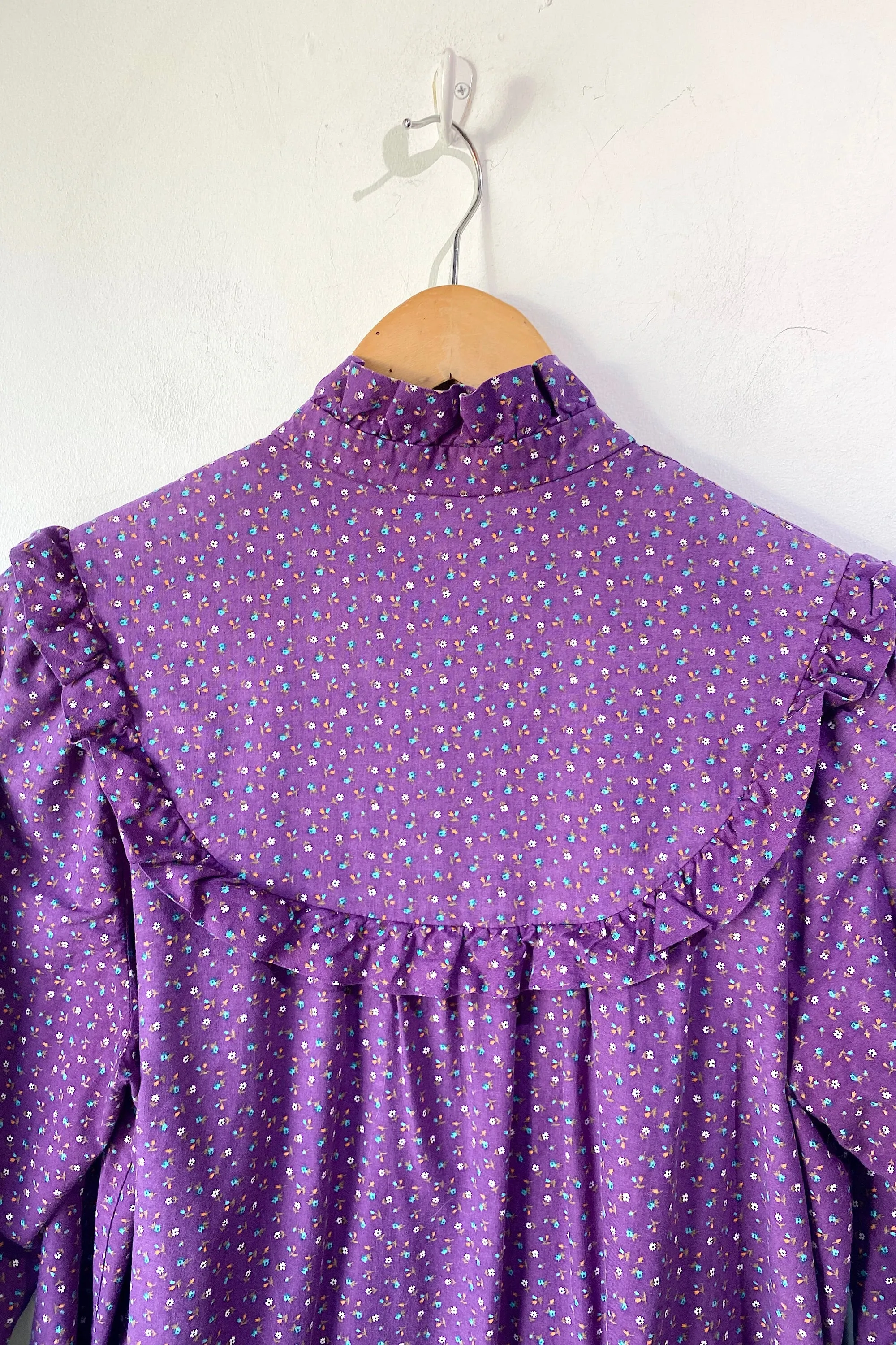 Vintage Aldens Fashions Purple Floral Prairie Dress