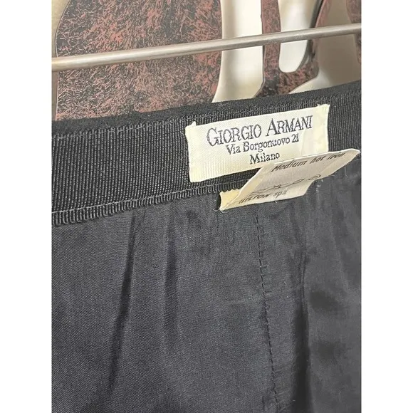 Vintage Giorgio Armani Wool Long Pencil Skirt