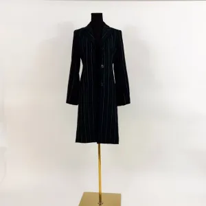 VINTAGE LAUREL PIN STRIPE SUIT BLAZER LIGHT TRENCHCOAT