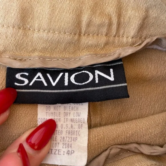Vintage savion tan pencil skirt