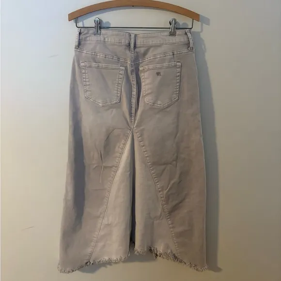 Wash Lab Maxi Denim Skirt Almond Size 28
