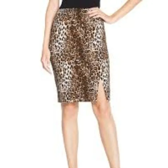 WHBM Animal Print Pencil Skirt Size 12P