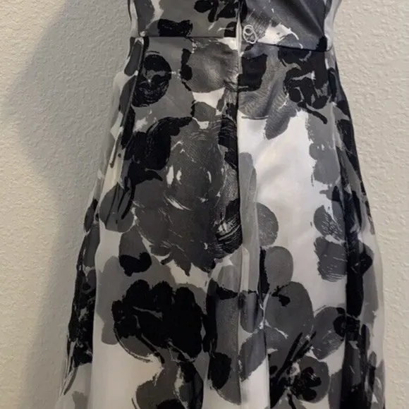 White House Black Market Silk Bow Strapless Rockabilly Dress Women's Size 0