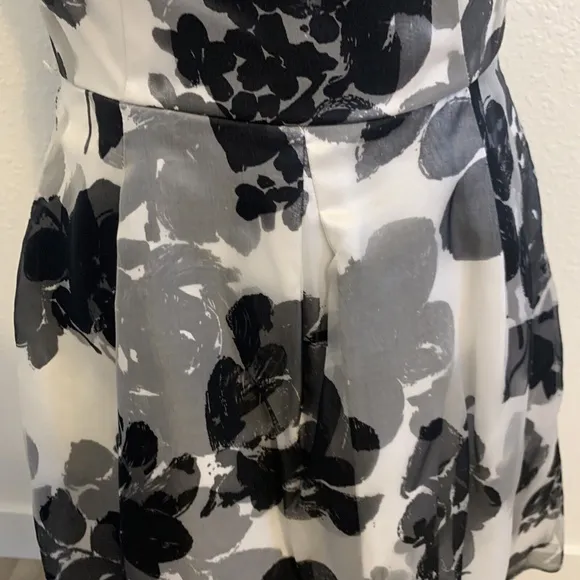 White House Black Market Silk Bow Strapless Rockabilly Dress Women's Size 0